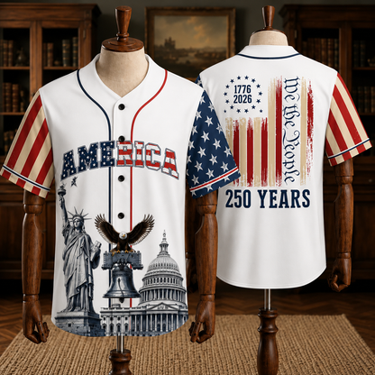 USA 250th Anniversary Baseball Jersey | 1776–2026 Patriotic Semiquincentennial Shirt