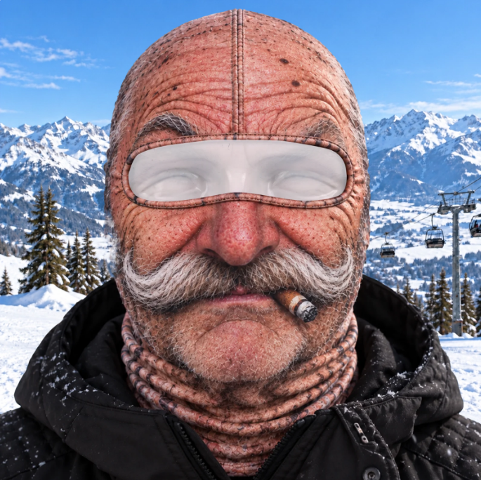 ⛷️ Funny Ski Mask – Born for the Slopes Winter Face Cover