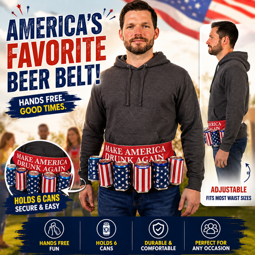 Funny Beer Belt Holster (6-Pack) | Hands-Free Drink Holder