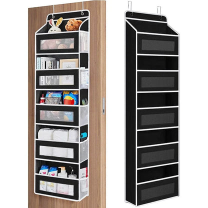 🔥 50% OFF 5-Tier Over-the-Door Organizer – Extra Side Mesh Pockets for More Storage 🚪