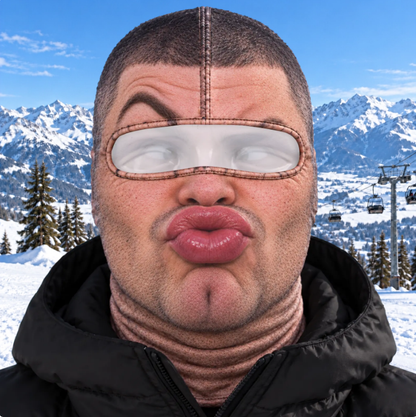 ⛷️ Funny Ski Mask – Born for the Slopes Winter Face Cover
