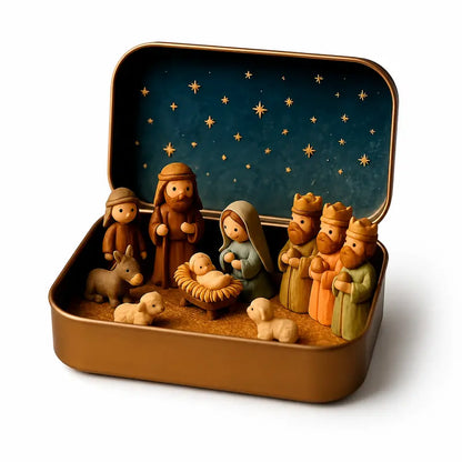 ✨ Mini Nativity Scene Set – A Tiny Christmas Keepsake Full of Faith & Love
