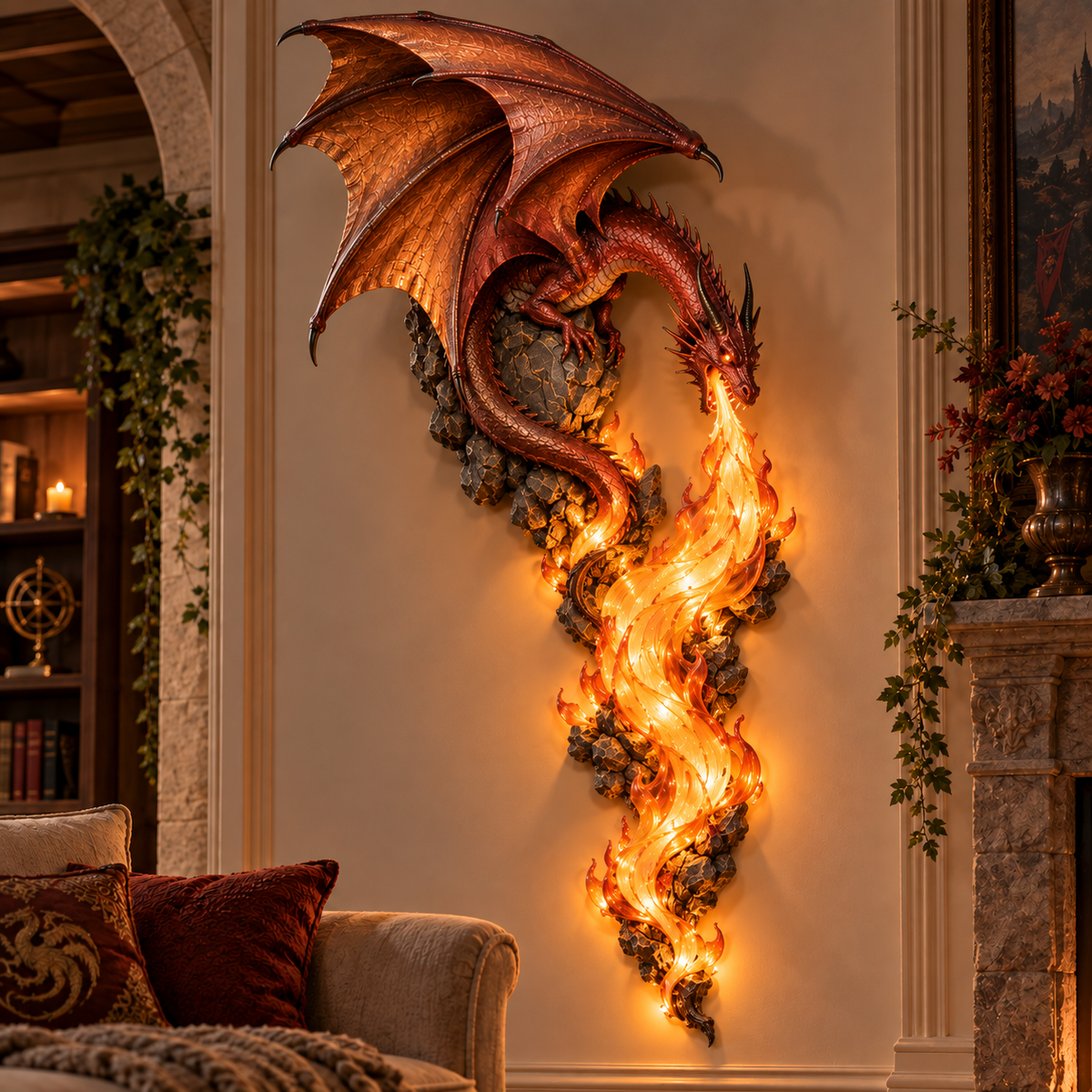 🎁Last Day 49% OFF -🐉 Dragonfire Guardian™ Wall Sconce – A Legendary Flame Awakens On Your Wall