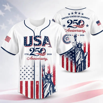 USA 250th Anniversary Baseball Jersey – Limited Edition Patriotic Shirt 1776–2026