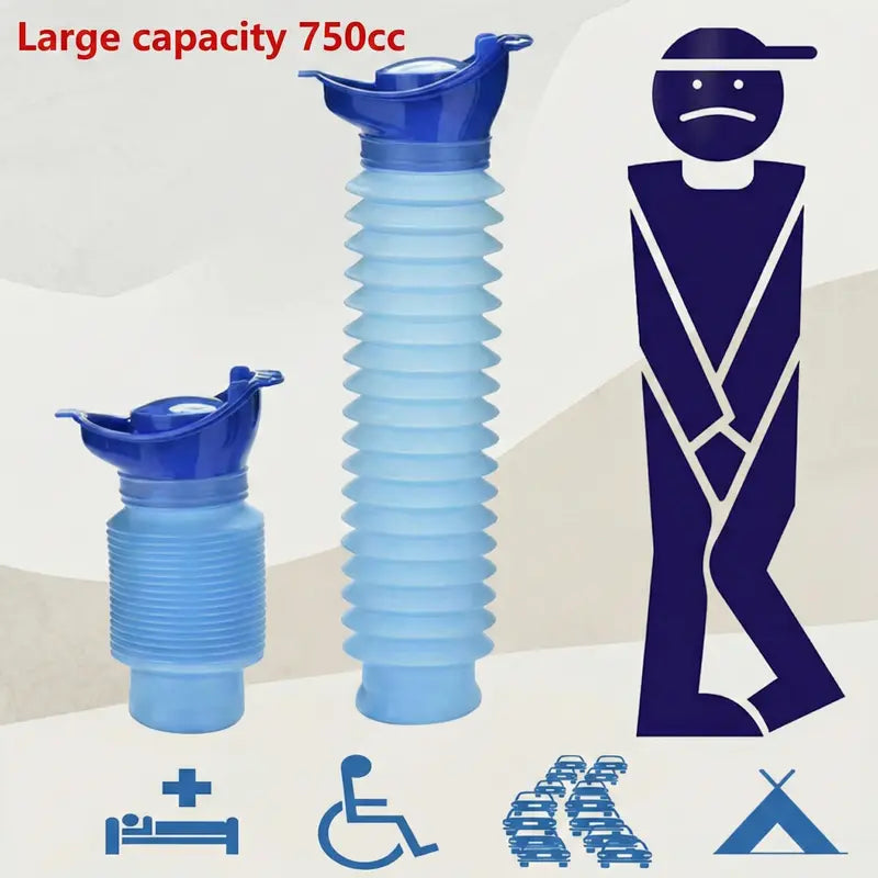 🚗 750ml Retractable Emergency Urinal – Portable Travel & Camping Toilet