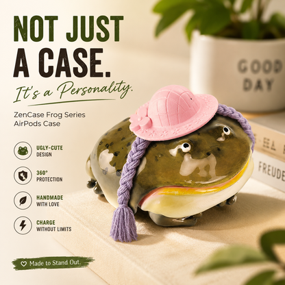 Handmade Cute Bow Frog Case
