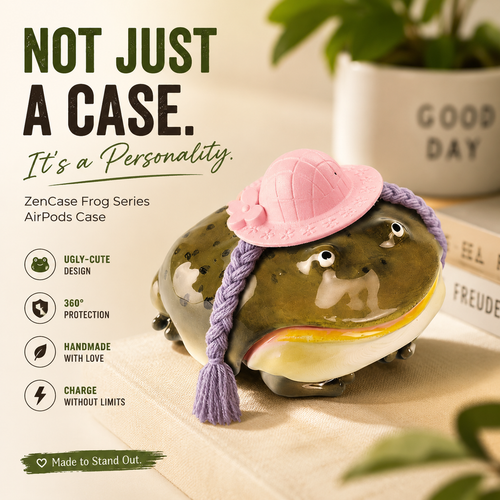 Handmade Cute Bow Frog Case