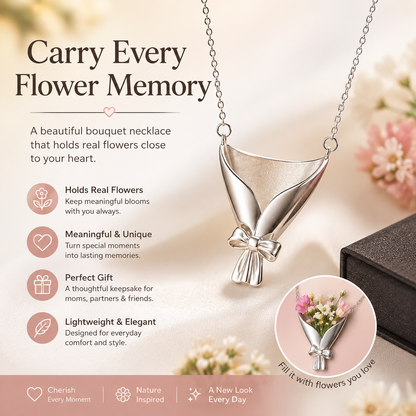 🌼 Real Flower Necklace Set | Wear Your Favorite Flowers Every Day