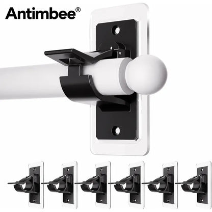 No-Drill Curtain Rod Brackets – Easy Peel & Stick, 4-Pack