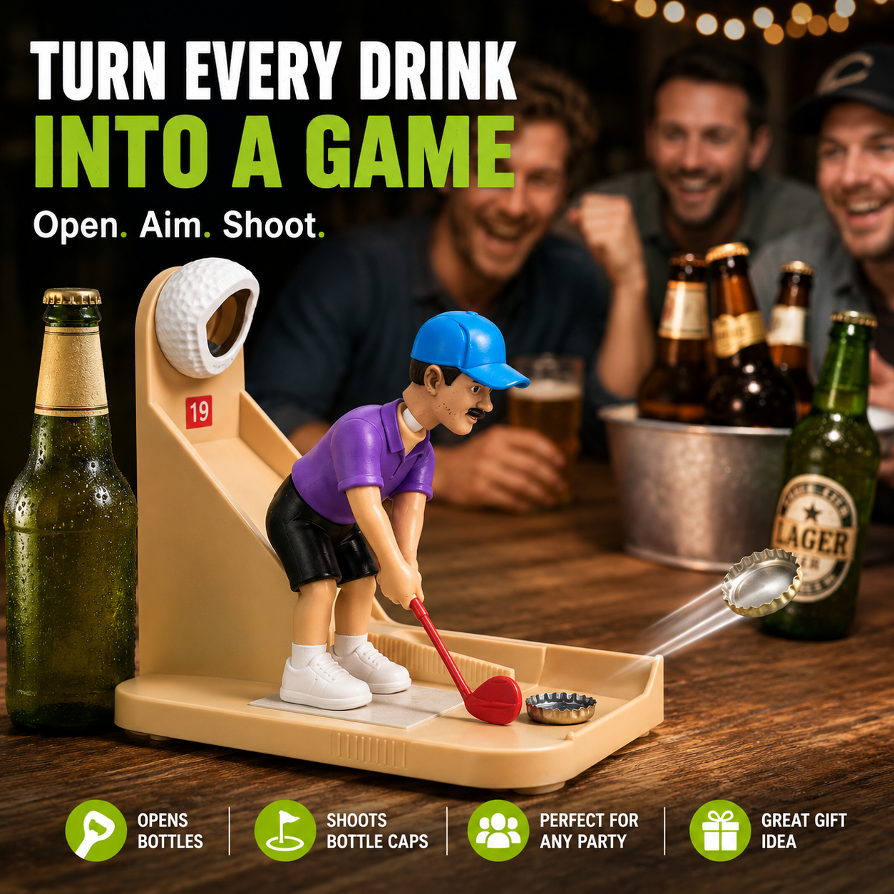 Mini Golf Bottle Opener Game for Beer Lovers & Party Gifts
