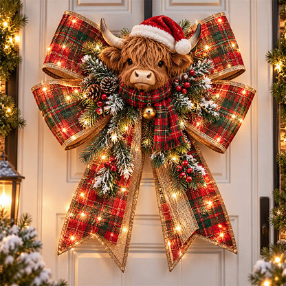 🎀✨ Giant Light-Up Christmas Bows – Oversized Holiday Door Decorations in 6 Festive Styles! 🎄