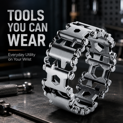 ⚙️ Tools You Can Wear – Heavy-Duty Multitool Bracelet for DIY, Outdoor & Everyday Carry