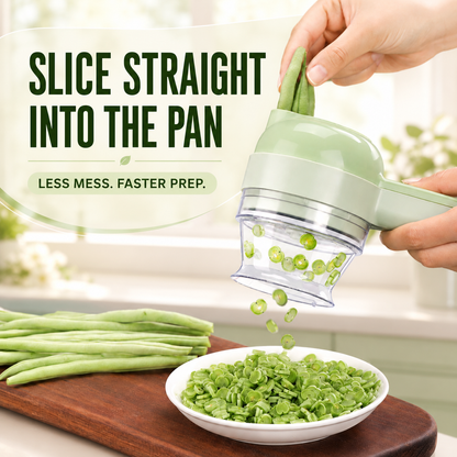 🧄 4-in-1 Handheld Electric Chopper: Slice, Mince, Peel & Auto-Clean!