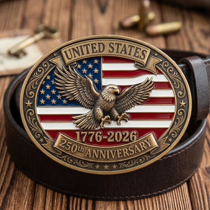 🦅 USA 250th Anniversary Eagle Belt Buckle – A Legacy Forged in Freedom