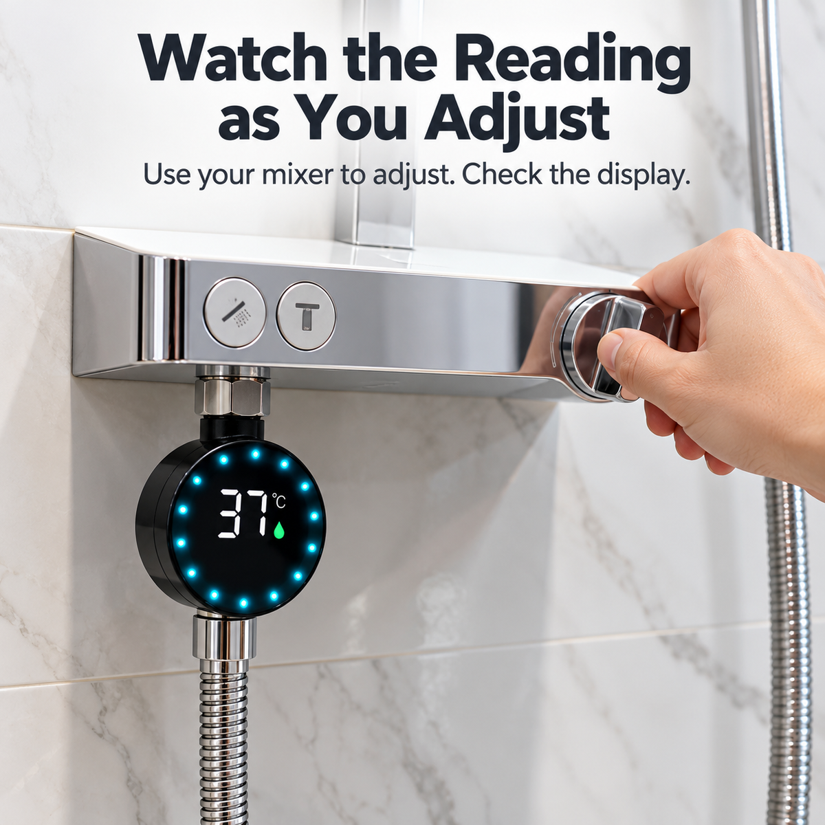🚿 Digital Shower Thermometer – Clear Celsius Display for Your Daily Shower