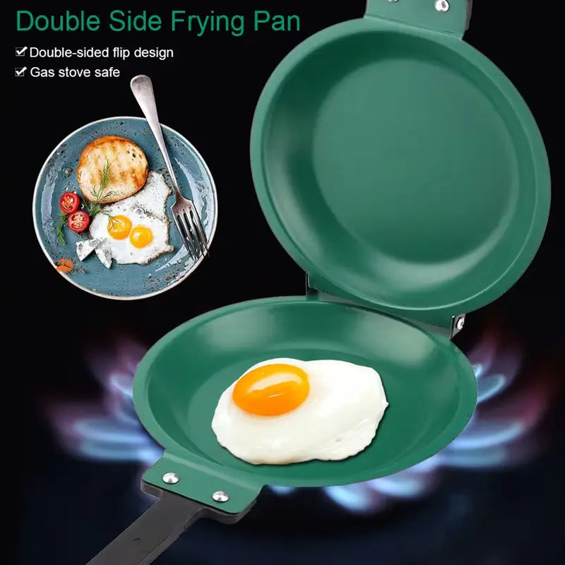 🥞 Double-Sided Nonstick Flip Pan – Easy Pancakes, Eggs & Omelets