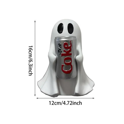 👻 Halloween Ghost Drink Holder – Cute Resin Ghost Decor for Drinks, Desk & Party Decorations