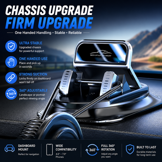 【FathersDayGift】360° Car Phone Holder | Dashboard Suction Cup Mount for iPhone & Android