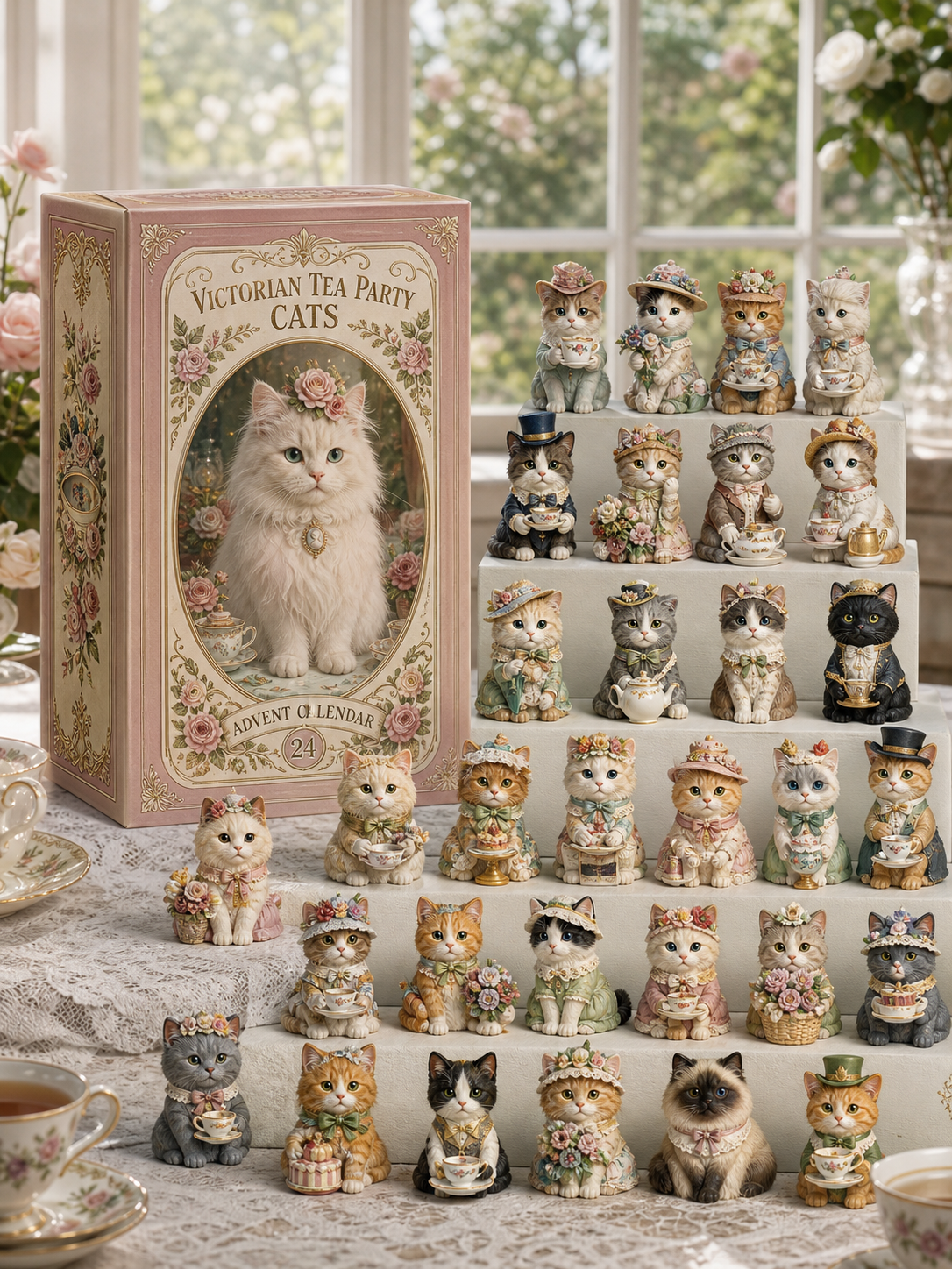 🐱 2026 Cat Advent Calendar – 24 Cat Charms & Holiday Ornaments 🎄