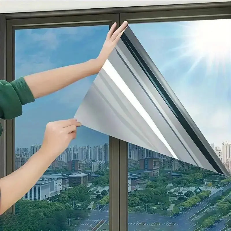 One-Way Privacy Window Film – Heat & UV Blocking Static Cling Glass Cover