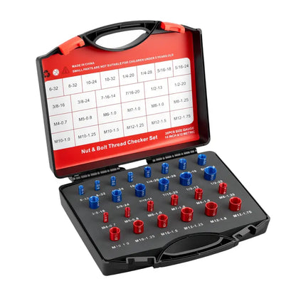 🔩 Nut & Bolt Thread Checker Set – Find Any Bolt Size in Seconds