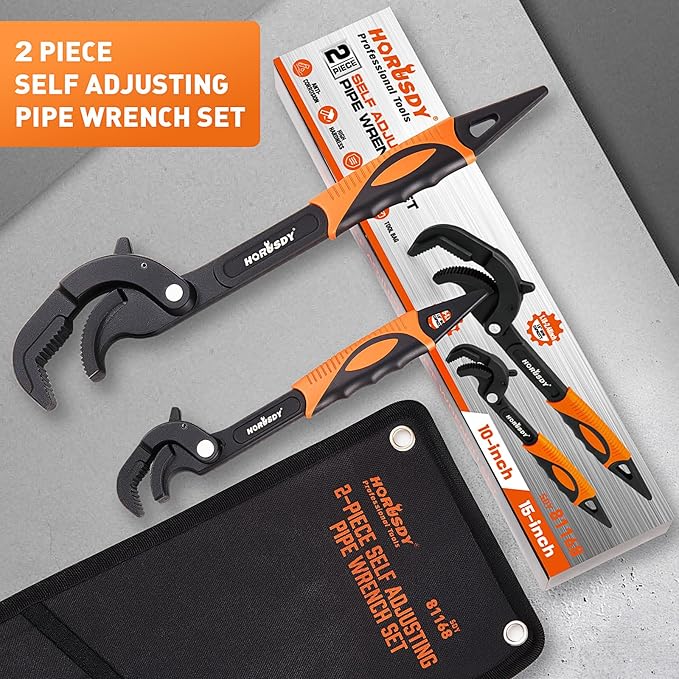 HORUSDY Heavy Duty Pipe Wrench Set