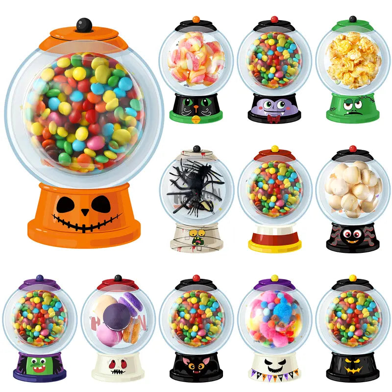 18/36Pcs Halloween Candy Dome Holders Kit with Adhesive Shaker - Trick or Treat Party Favor for Halloween Parties