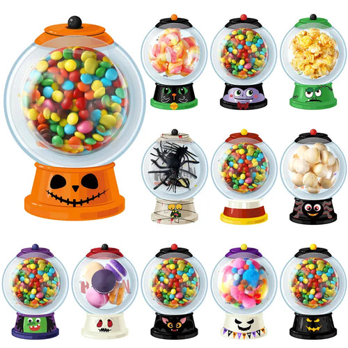 18/36Pcs Halloween Candy Dome Holders Kit with Adhesive Shaker - Trick or Treat Party Favor for Halloween Parties