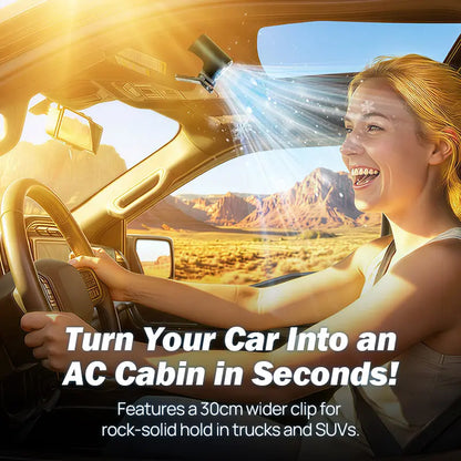 2026 Car Clip On Fan with LED Display