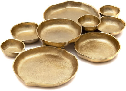 🔥 Limited-Time Sale🔥🍽️ Cluster Accent Bowls – Shiny Gold Snack & Appetizer Serving Dish