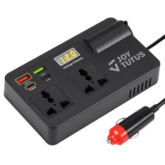 ⚡ Portable Car Power Inverter – Turn Your Vehicle Into a Mobile Power Station | QC3.0 Fast Charging & USB Power Supply