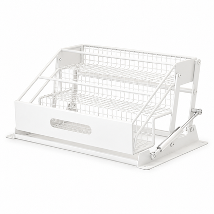 🏡 3-Tier Pull-Down Cabinet Organizer | Easy-Reach Kitchen Storage Rack