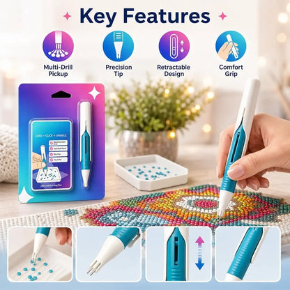 ✨ TRENDING NOW | Automatic Diamond Painting Tool – A Smarter Wax-Free Way to Place Round Drills