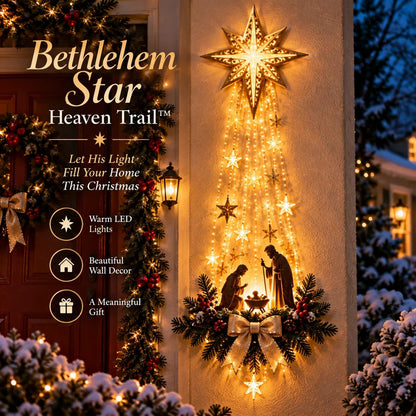 🔥Buy 2 Get 10% OFF - Bethlehem Star of Faith™ – Lighted Nativity Christmas Wall Decor