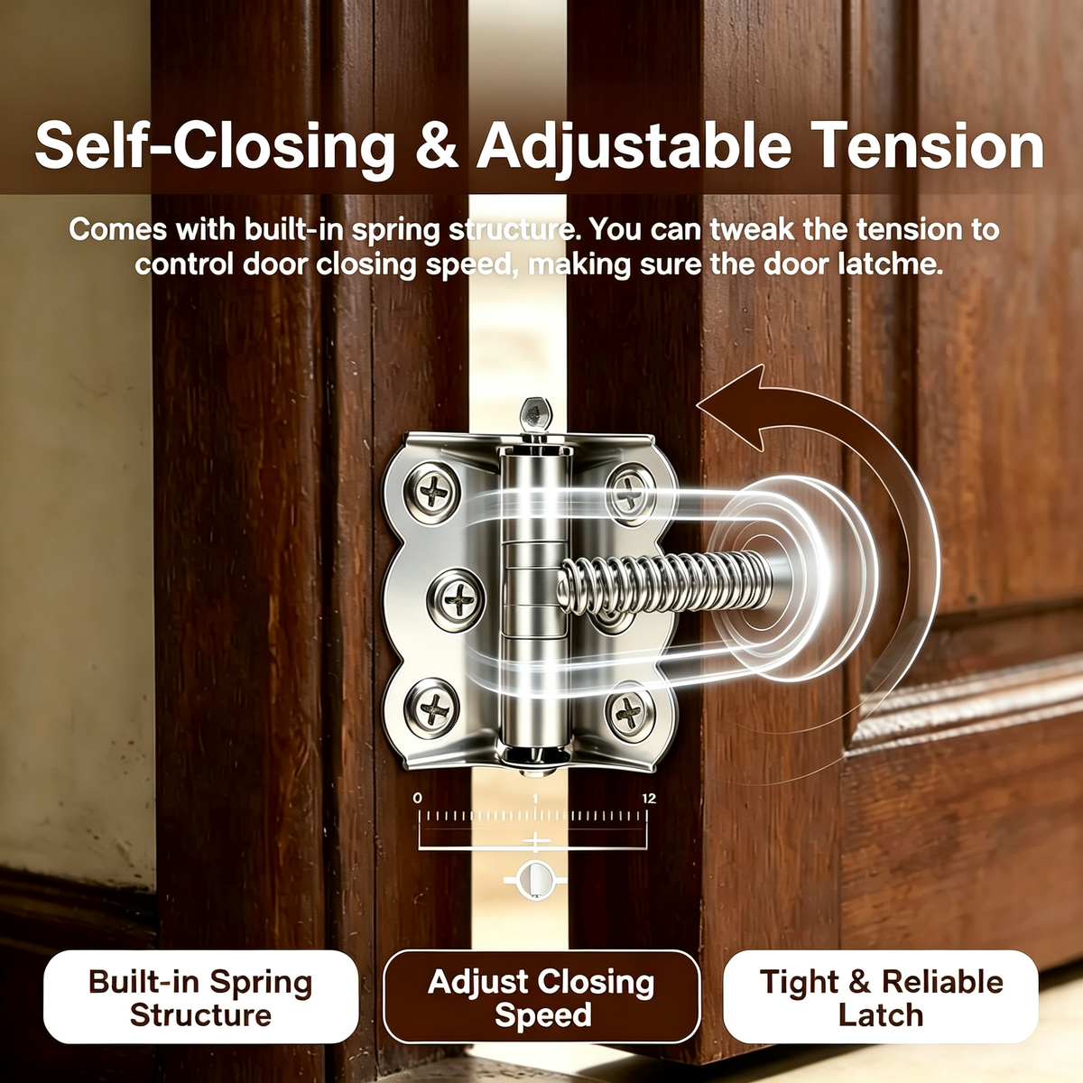 ⚙️Adjustable Self-Closing Spring Door Hinges(10Pcs)