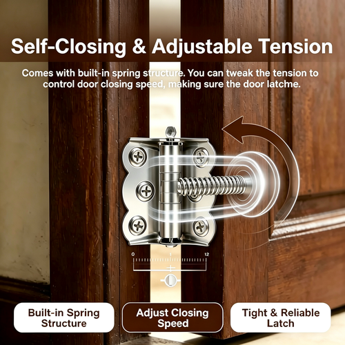 ⚙️Adjustable Self-Closing Spring Door Hinges(10Pcs)