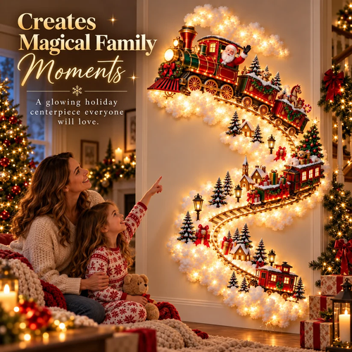 ✨ Christmas Wall Magic Lighted Decoration – Warm Glowing Holiday Wall Display