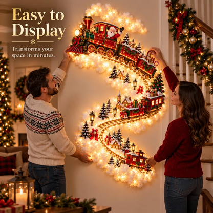 ✨ Christmas Wall Magic Lighted Decoration – Warm Glowing Holiday Wall Display