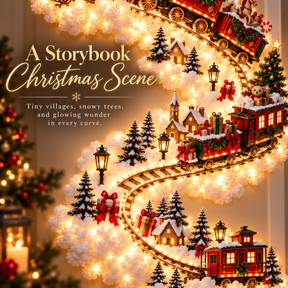 ✨ Christmas Wall Magic Lighted Decoration – Warm Glowing Holiday Wall Display