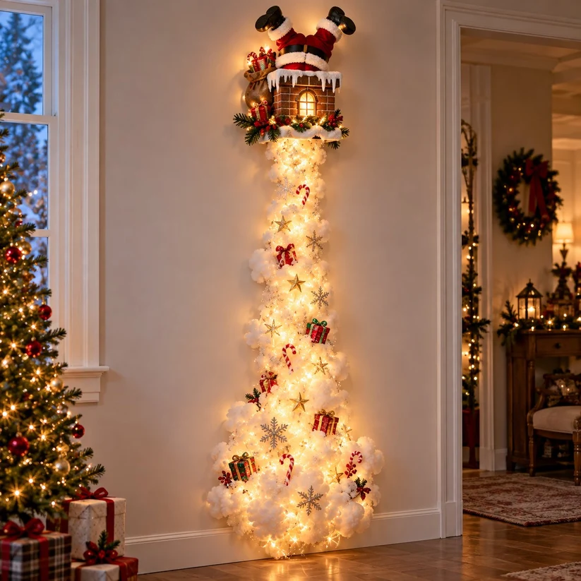 ✨ Christmas Wall Magic Lighted Decoration – Warm Glowing Holiday Wall Display