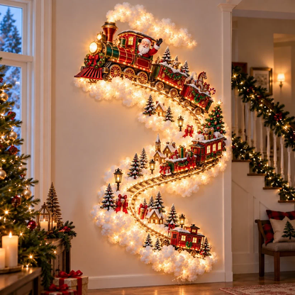 ✨ Christmas Wall Magic Lighted Decoration – Warm Glowing Holiday Wall Display
