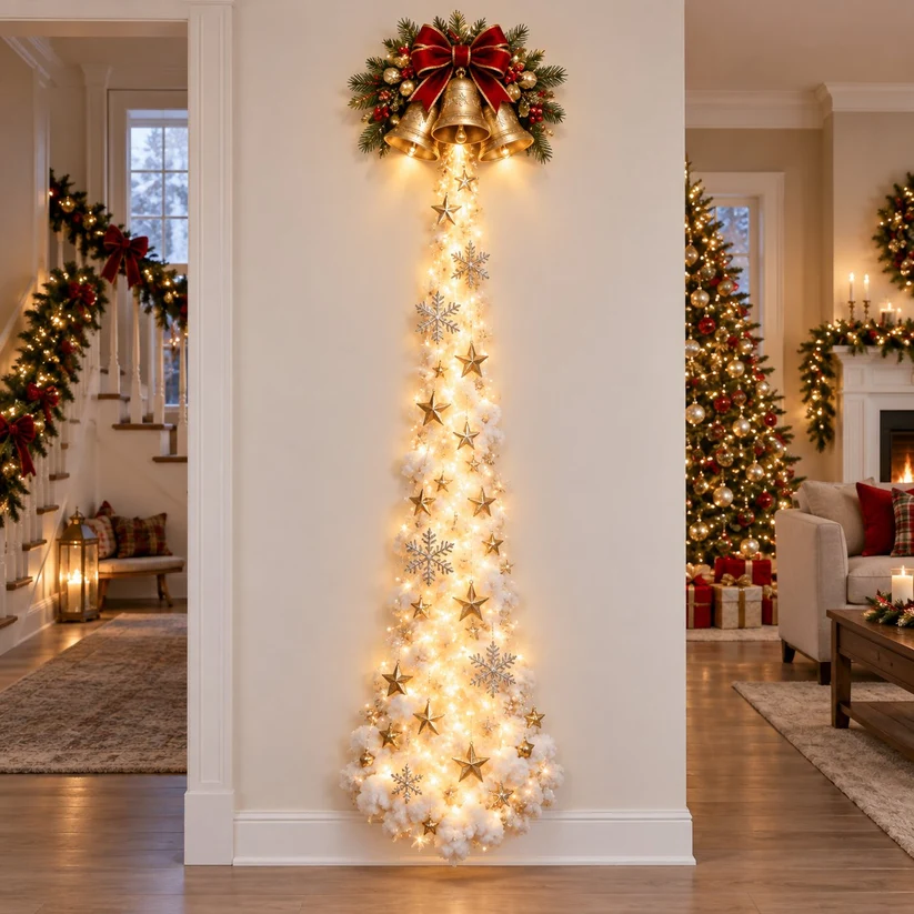 ✨ Christmas Wall Magic Lighted Decoration – Warm Glowing Holiday Wall Display