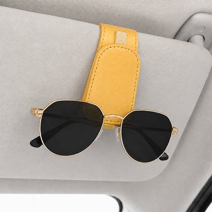 🚗 Premium Leather Car Visor Sunglasses Holder – Keep Your Glasses Organized & Always Within Reach