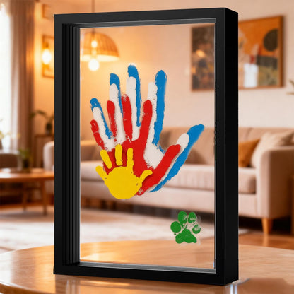 DIY Handprint Keepsake Kit for Family – Clay Imprint Craft Frame for Couple, Parent & Child – Creative Gift