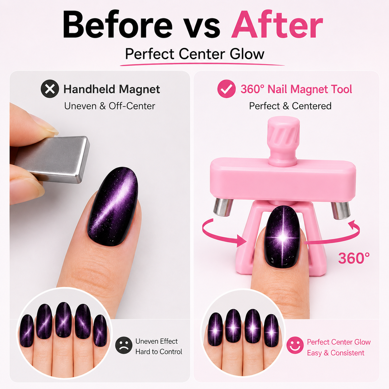 💅 360° Cat Eye Nail Magnet Tool | Perfect Salon Nails at Home