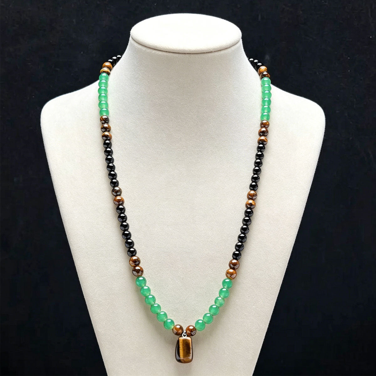 💰 Money Attraction Crystal Bracelet – Green Aventurine & Tiger Eye Lucky Beaded Bracelet for Abundance, Confidence & Everyday Wear