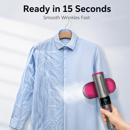 🔥 Portable Steam Iron for Clothes – 15s Fast Heat-Up, Powerful Wrinkle Remover & Travel Garment Steamer