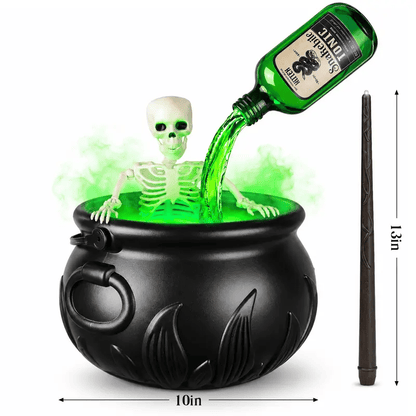 🏆Flash Sale⚡Cauldron Halloween Decor with Magic Floating Potion Bottles and Diffuser