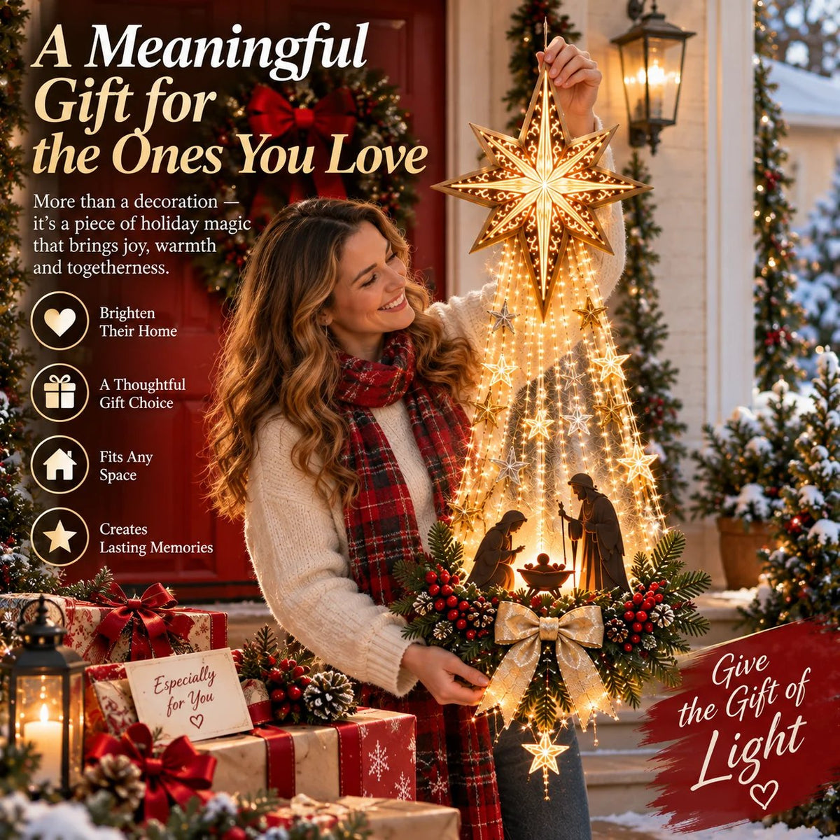 🔥Buy 2 Get 10% OFF - Bethlehem Star of Faith™ – Lighted Nativity Christmas Wall Decor