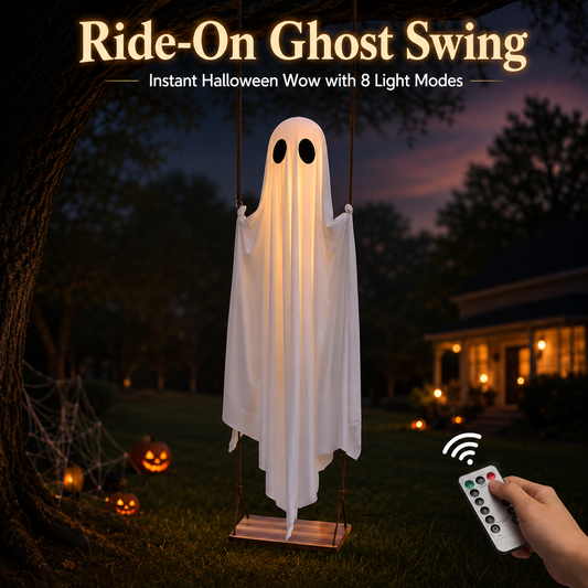 Premium Ride-On Ghost Halloween Decoration